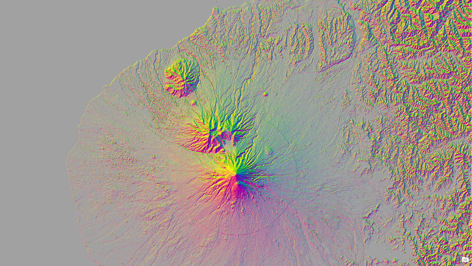 Taranaki aspect-slope map