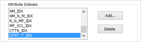 Added Attribute Indexes