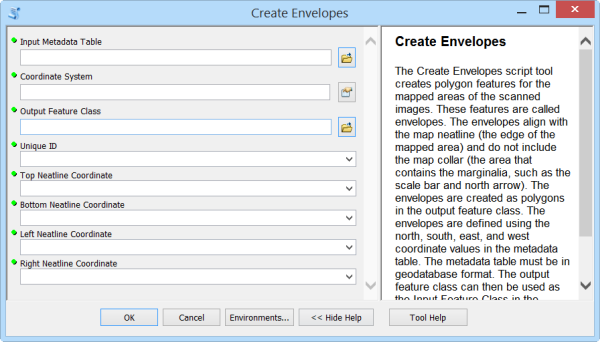 Create Envelopes tool