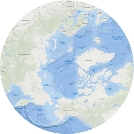 Arctic Ocean map