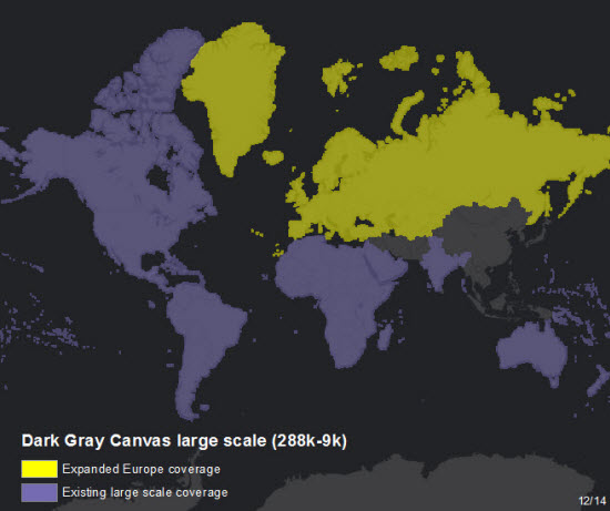 Dark Gray Canvas coverage map
