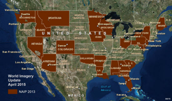 US NAIP imagery update coverage area