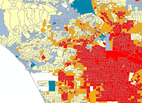 Average family size by Block Group