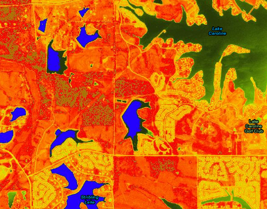 NDVI display of NAIP 2012 Imagery