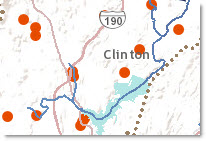 Fish Sampling Sites in Nashuma Subbasin, Massachusettes